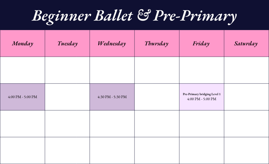 Beginner Ballet & Pre-Primary